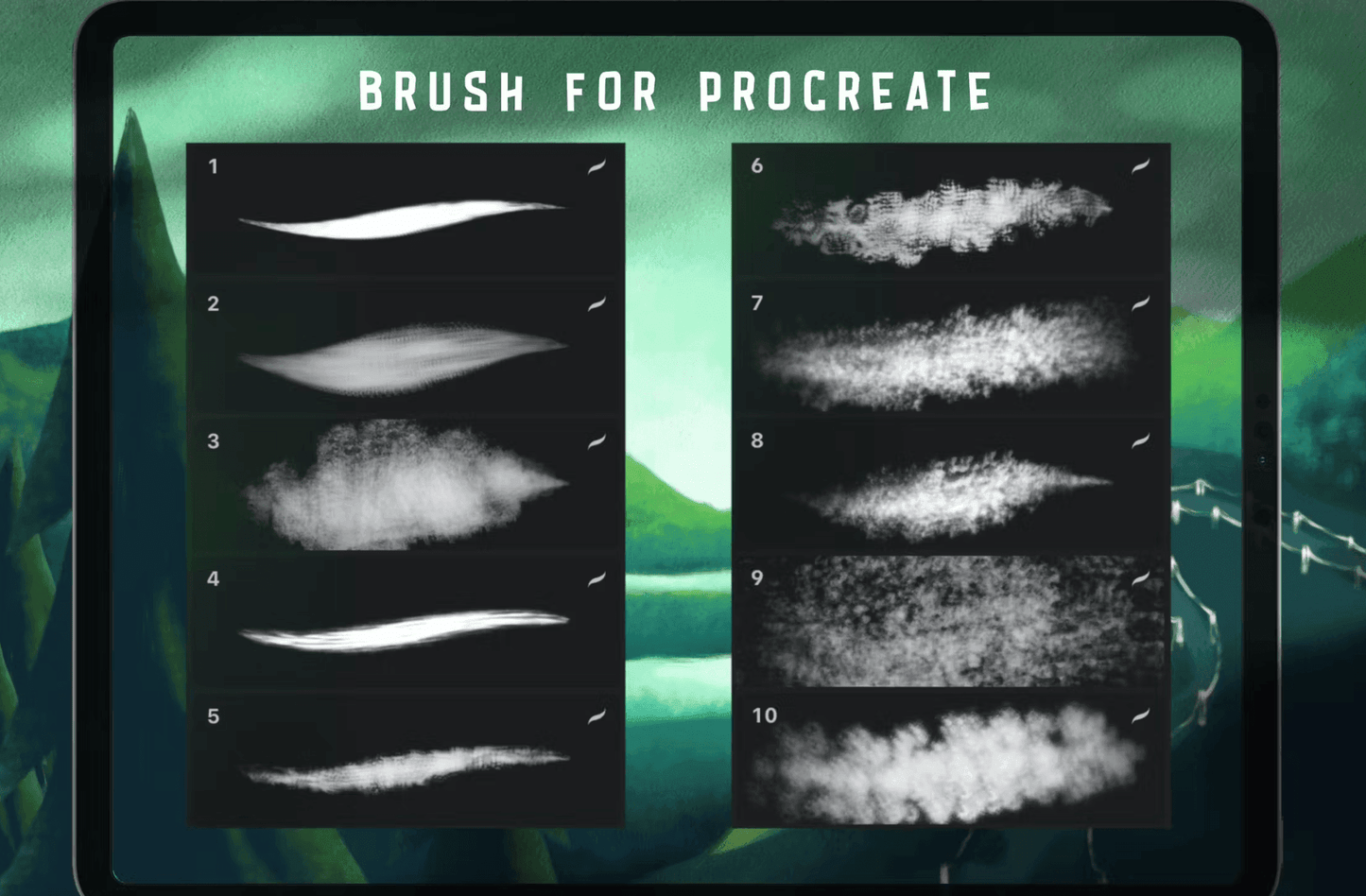 530 Dansdesign Gouache Procreate Brush - whaledesign