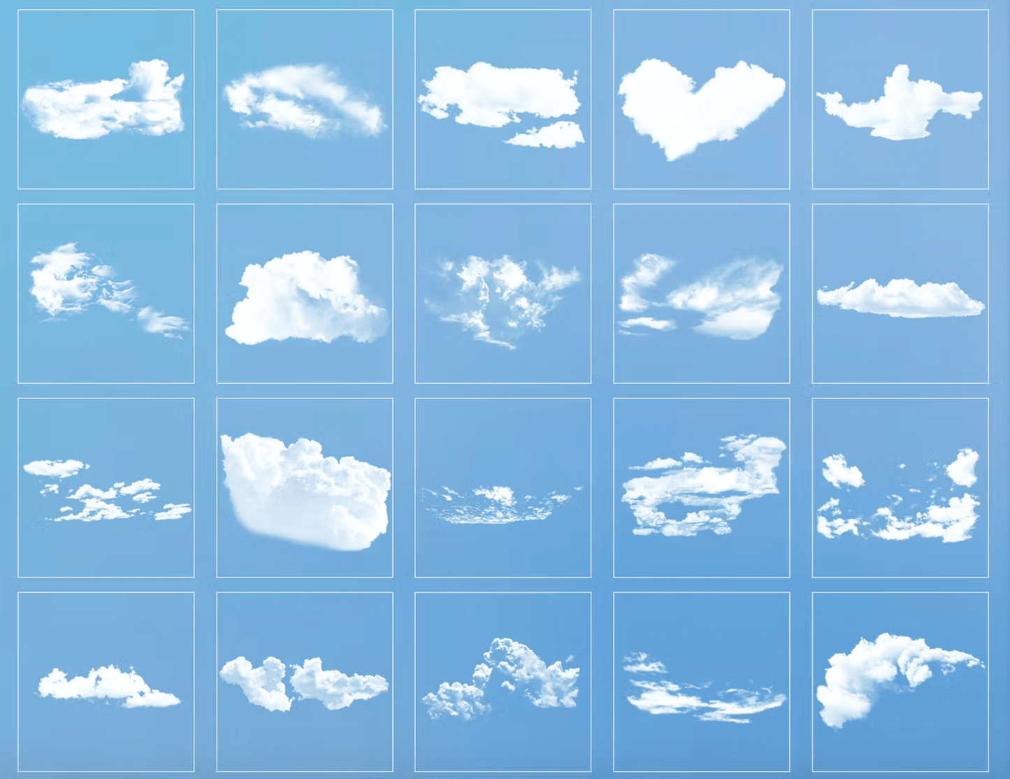 554 Stamp Clouds Procreate Brushes Vol.1 - whaledesign