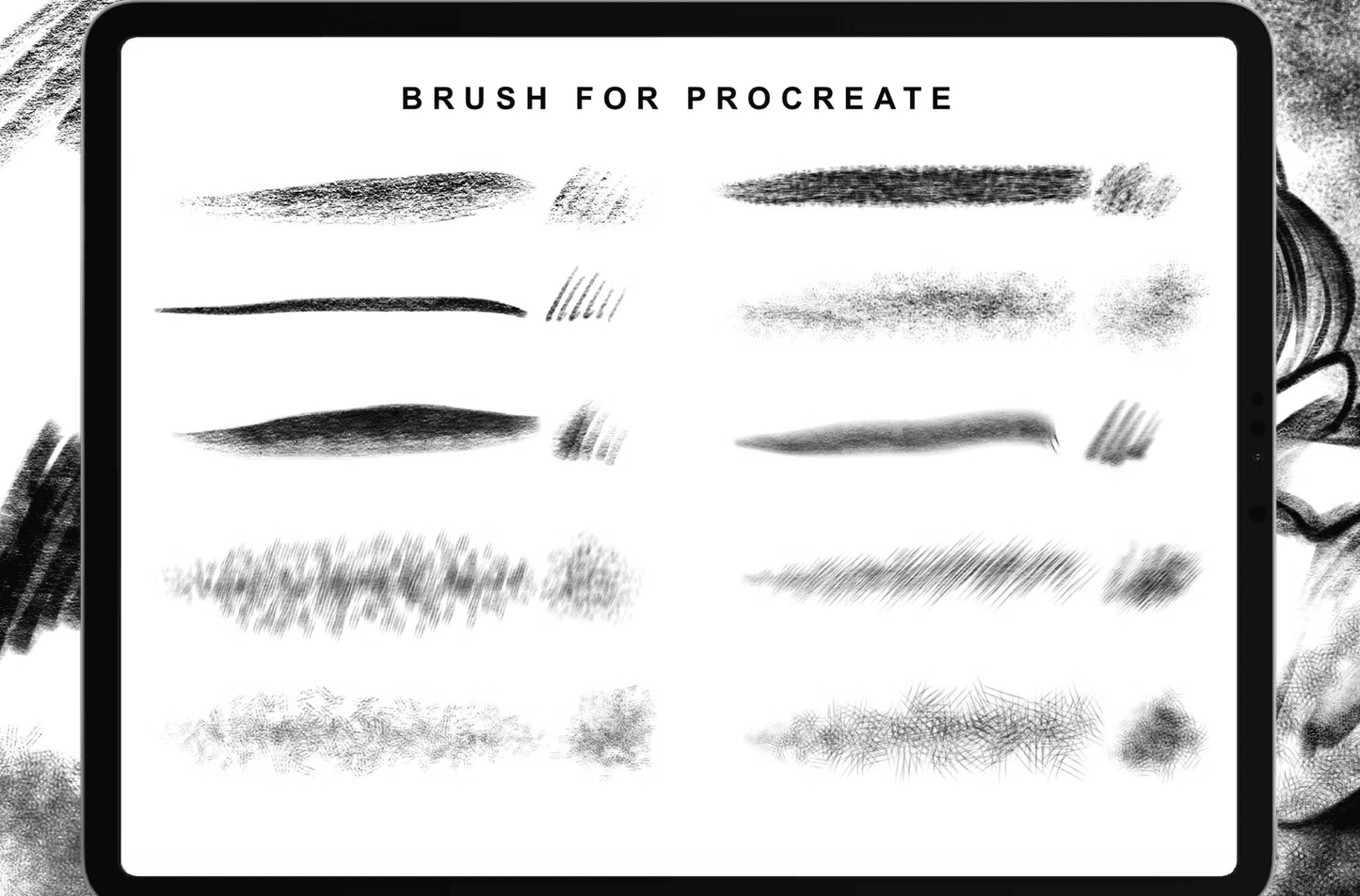 549 design Pencil Brush Procreate - whaledesign