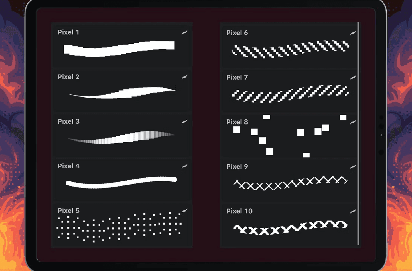 550 design Pixel Brush Procreate2 - whaledesign