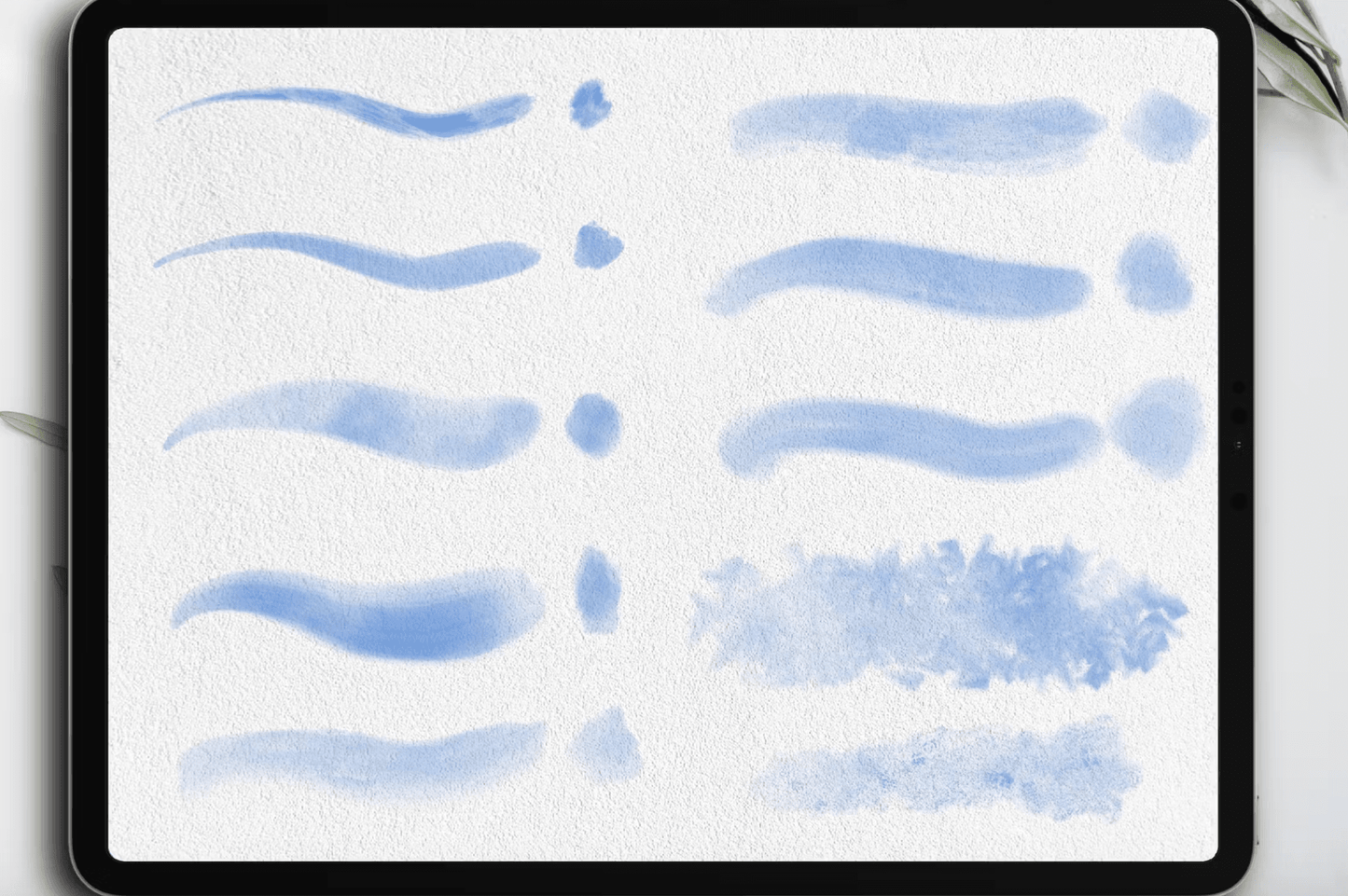 570 Watercolor Texture Brush Procreate - whaledesign