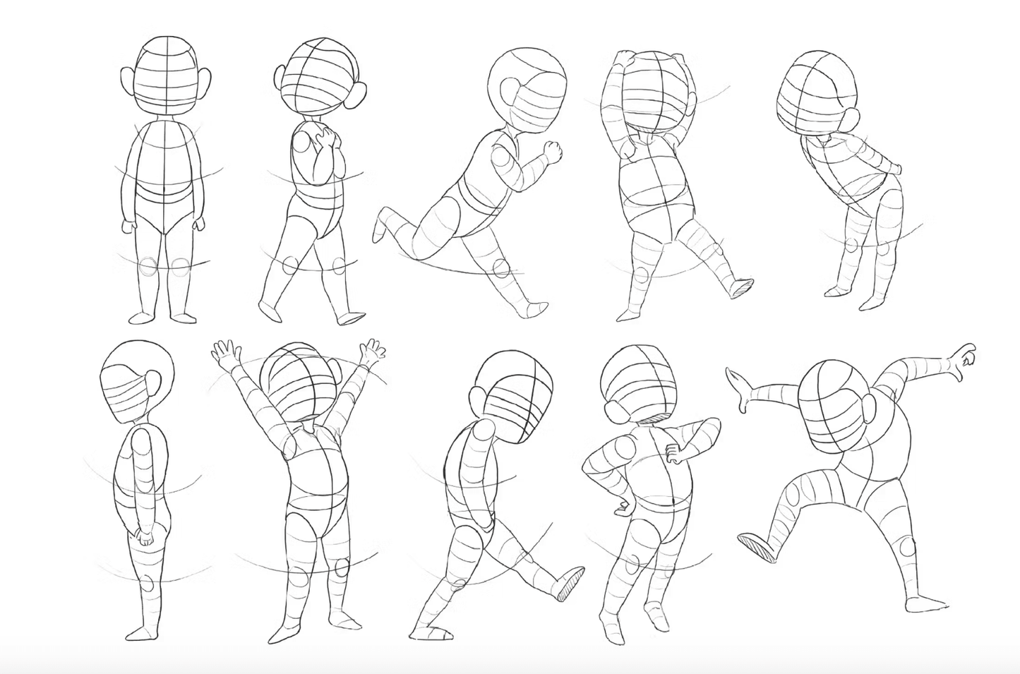 576 10 Character Kids Stamps Procreate - whaledesign