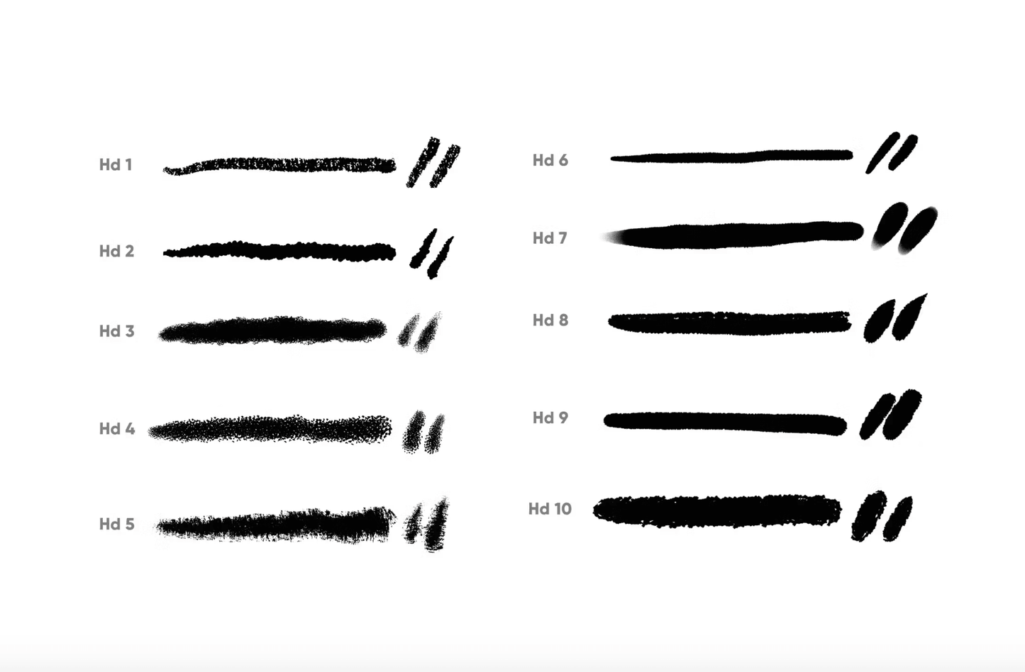 605 10 Hand Draw Brushes Procreate - whaledesign