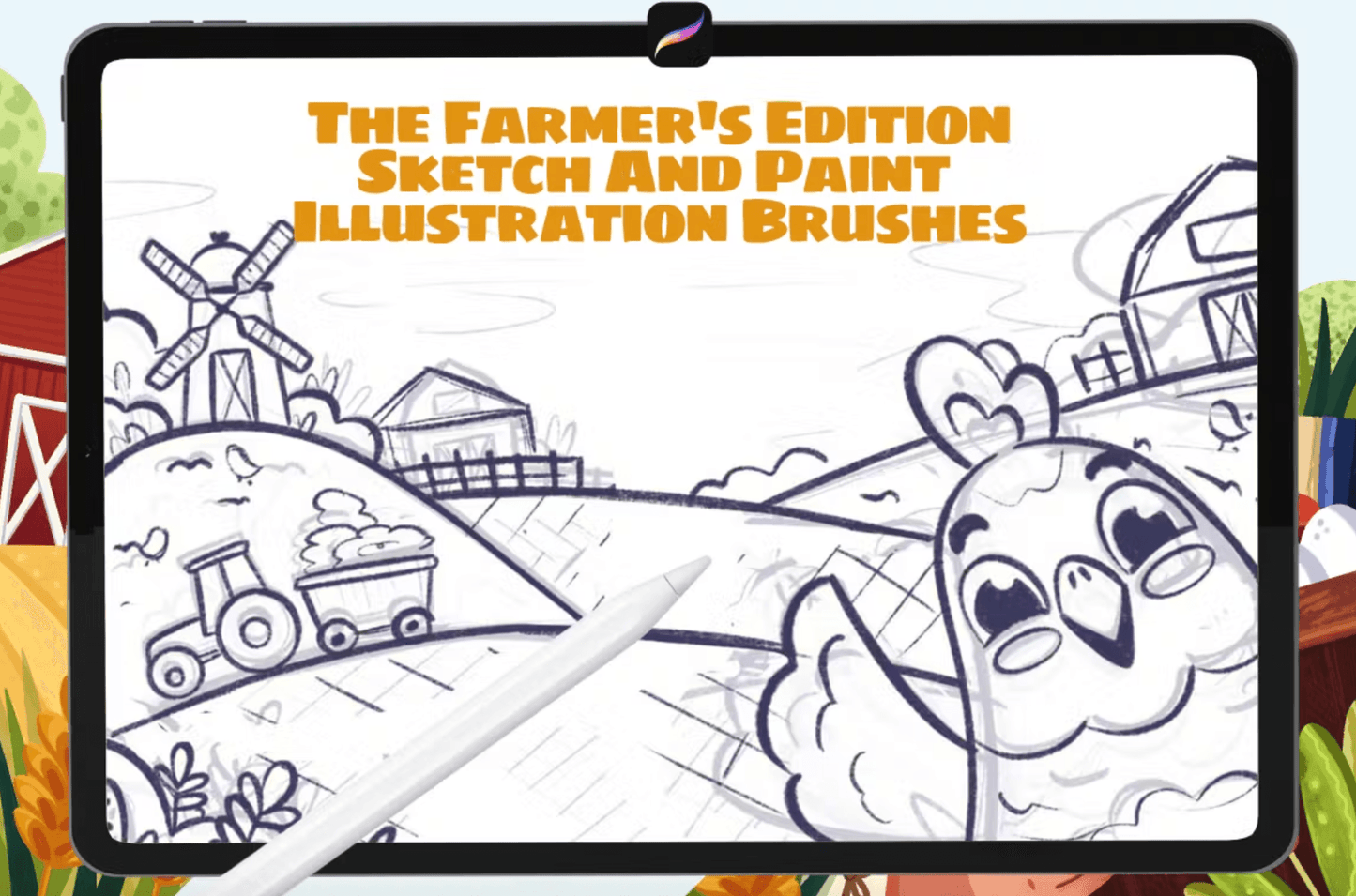 619 The Farmer’s: Procreate Brushes - whaledesign