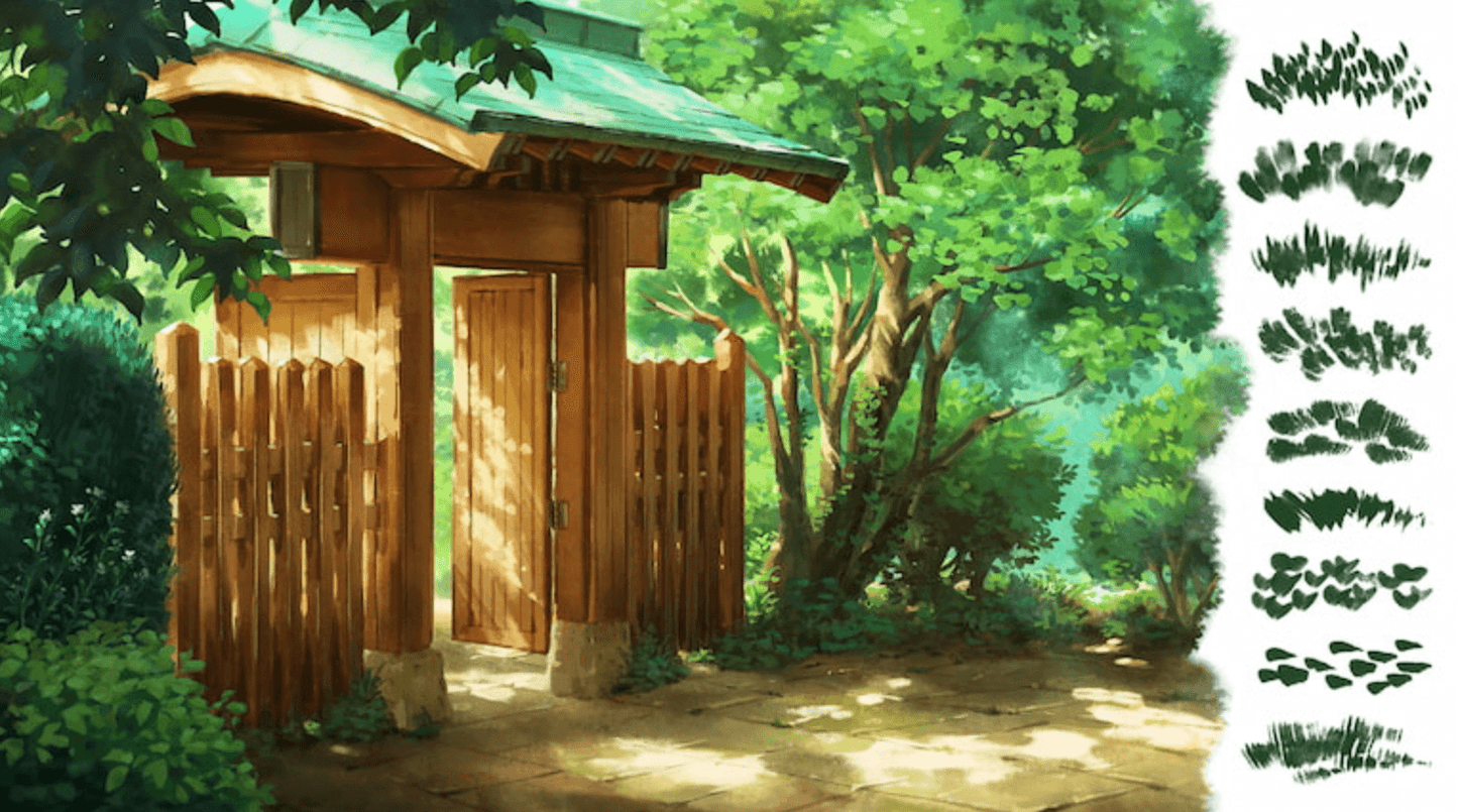 710 Ghibli-Style Brush Set II - whaledesign