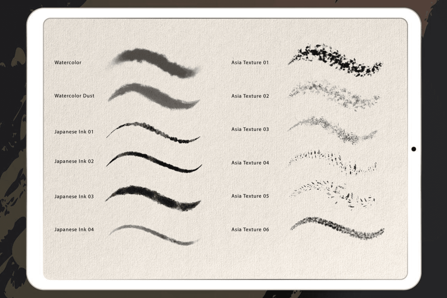 755 Procreate Japanese-Style Ink Wash Brush - whaledesign