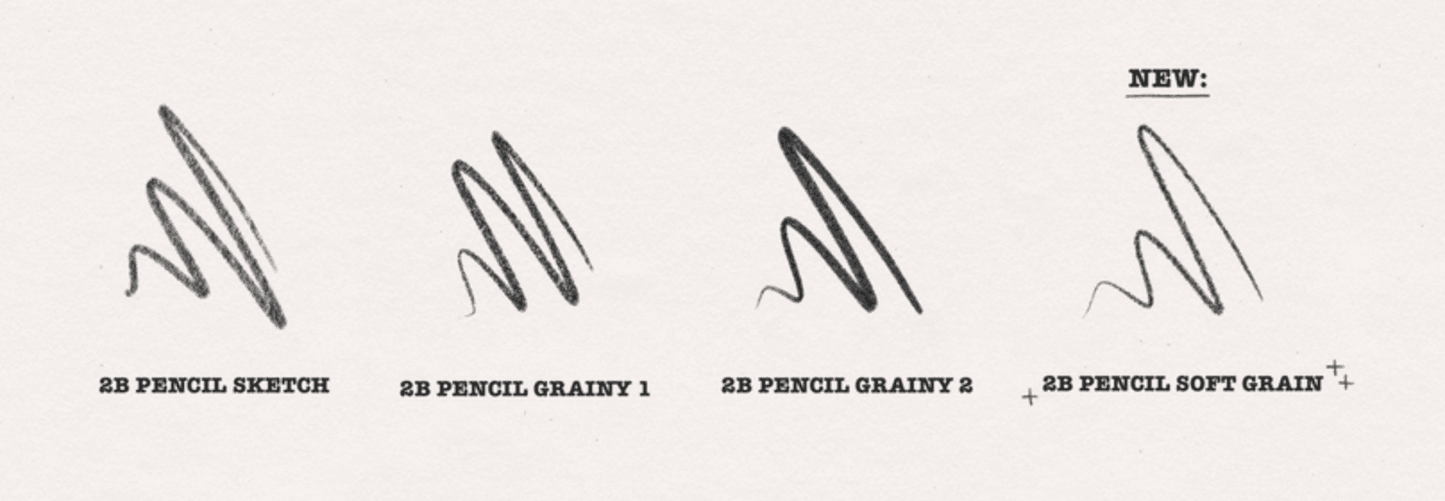 760 New Brush: 2B Pencil with Soft Grain - whaledesign