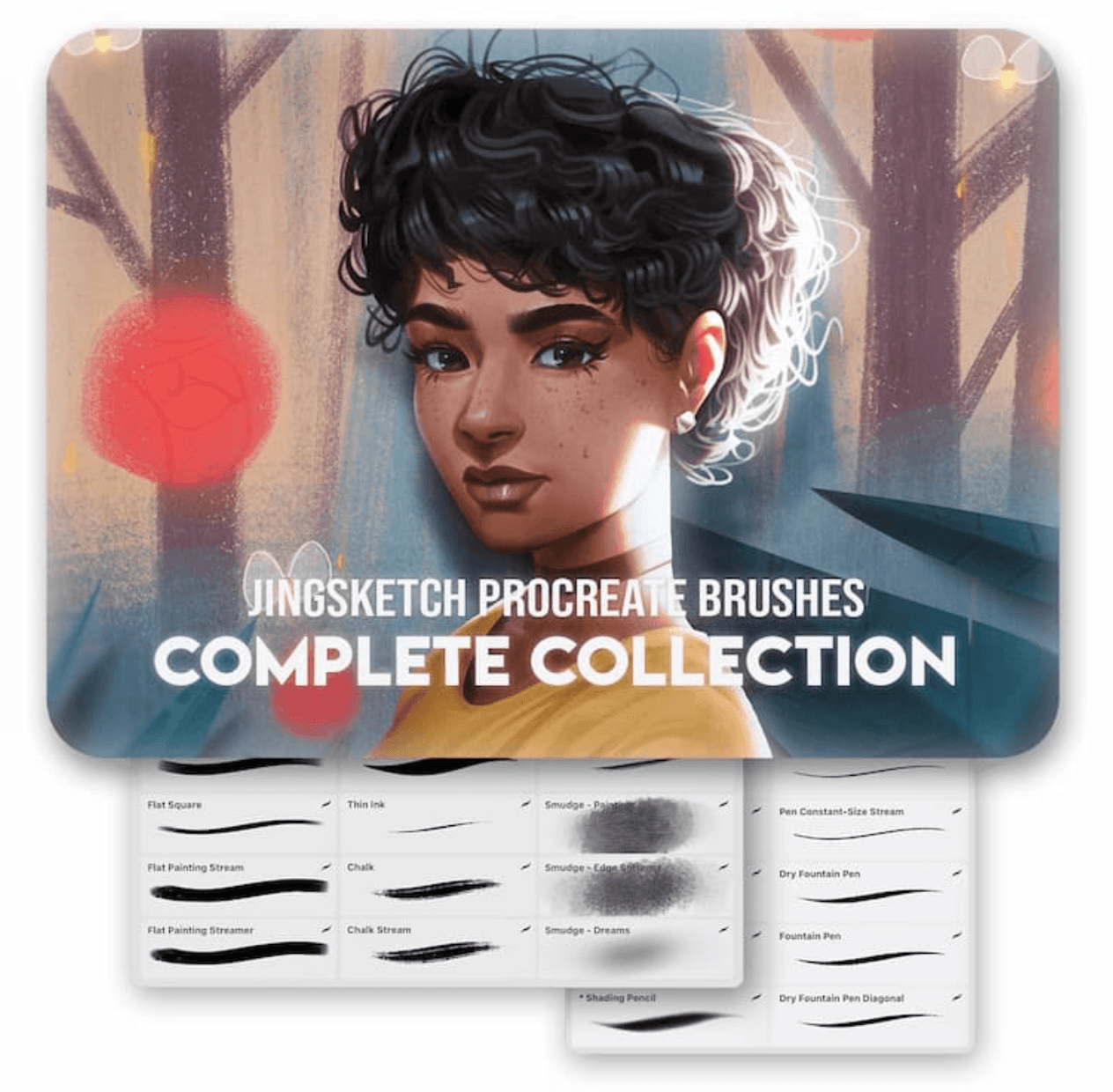 808 Jingsketch Brushes: 10 Basic Procreate Brushes - whaledesign