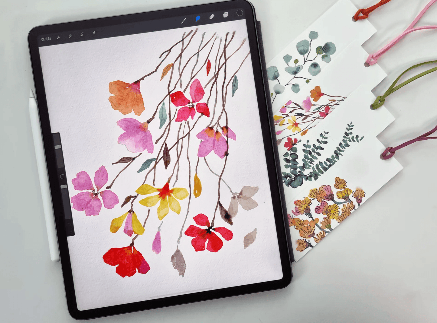 854 Procreate Watercolor Brush and Texture Paper Set - whaledesign