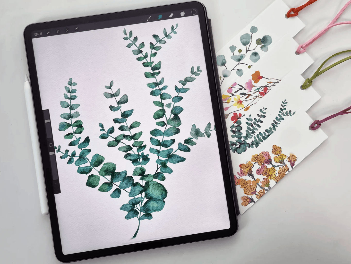 854 Procreate Watercolor Brush and Texture Paper Set - whaledesign