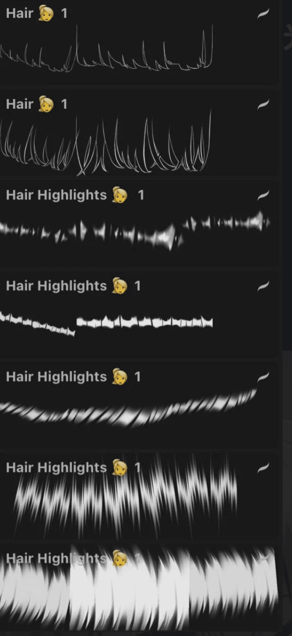 902 Attki Comic Hair Highlight Brush - whaledesign