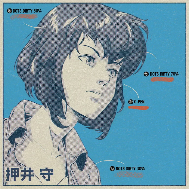 1075|🎨 Designed specifically for comic and American manga styles | Over 60 professional halftone brush sets now available!