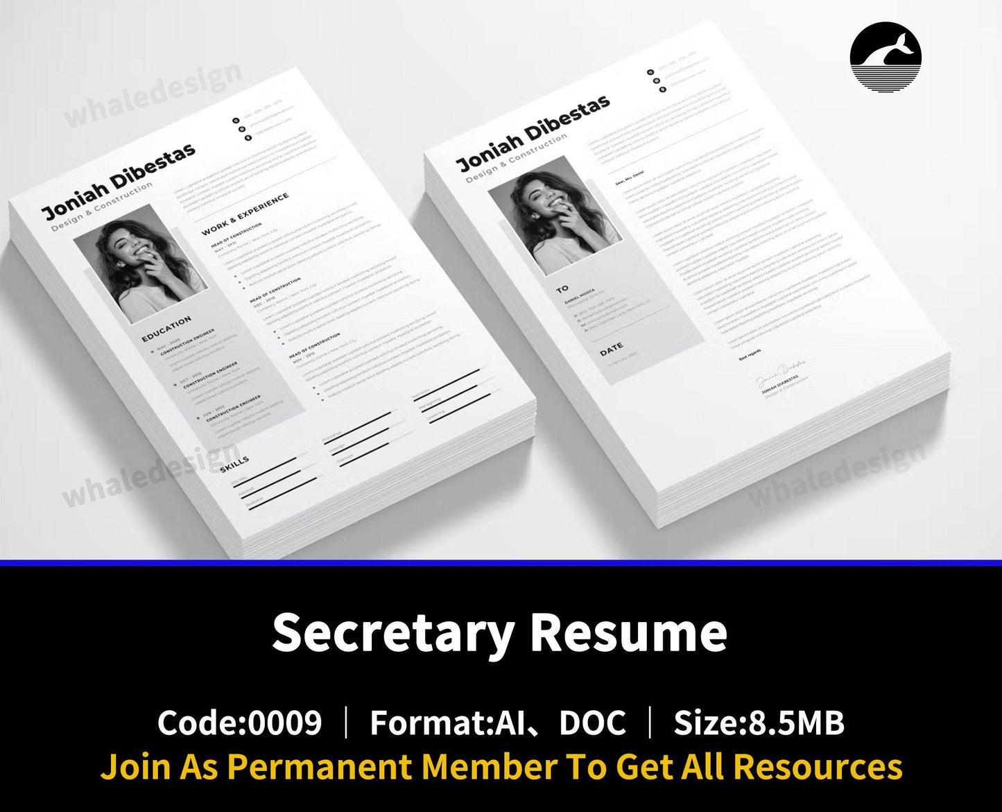 9Secretary Resume - whaledesign
