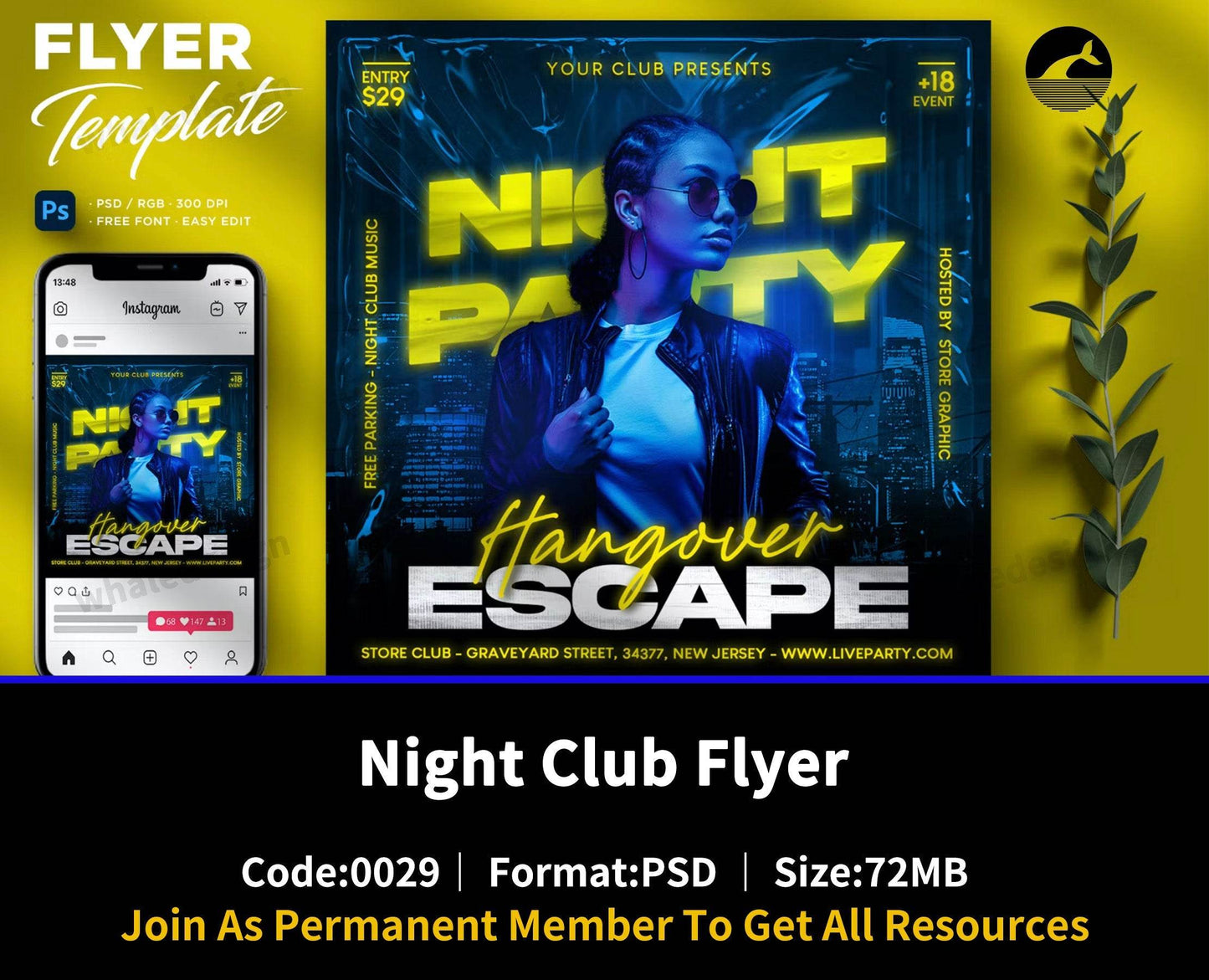 29Night Club Flyer - whaledesign