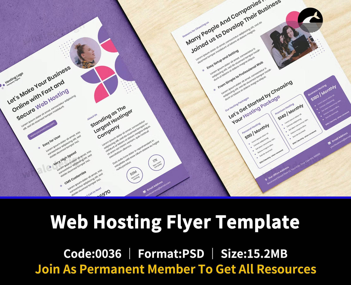 36Web Hosting Flyer Template - whaledesign