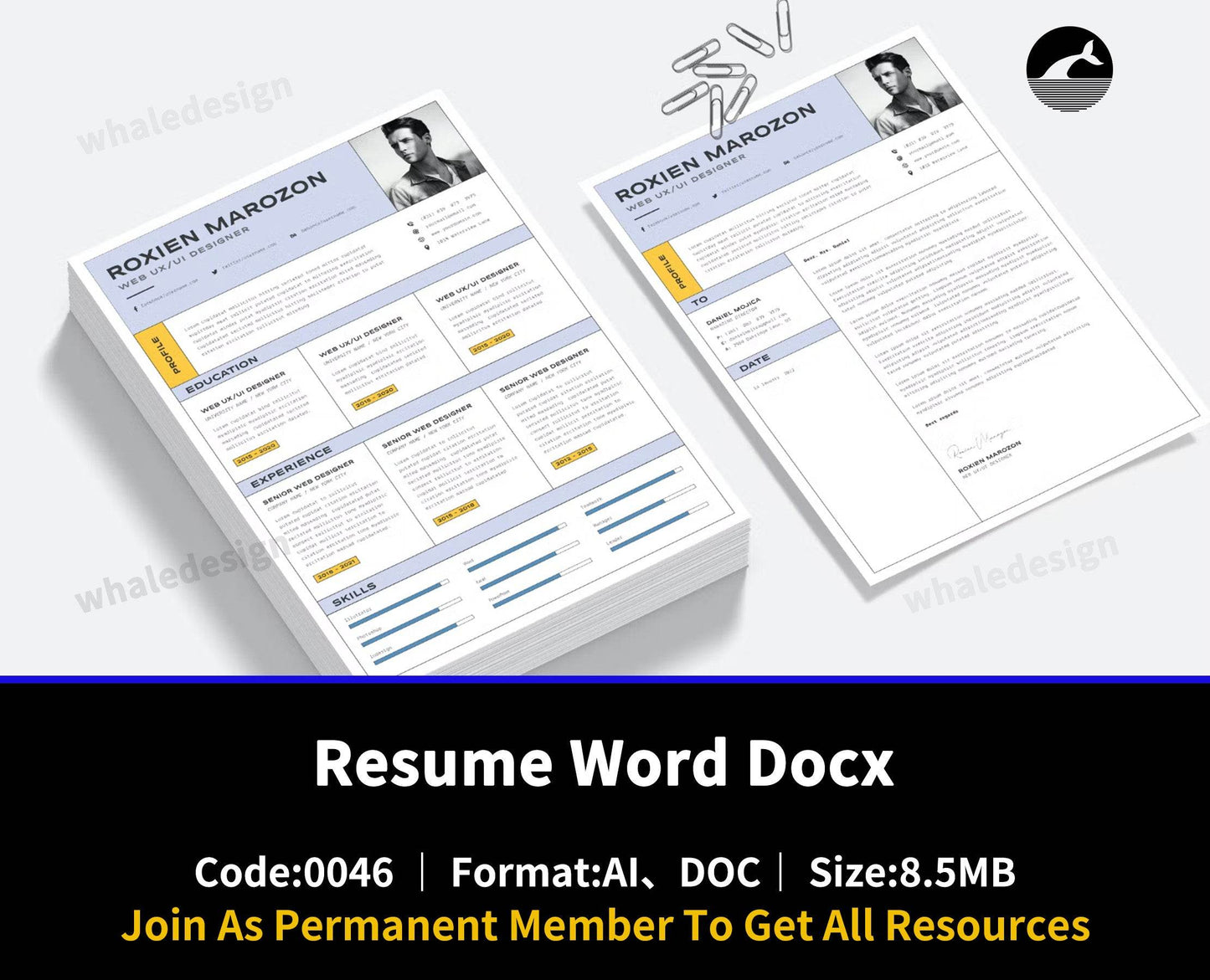 46Resume Word Docx - whaledesign