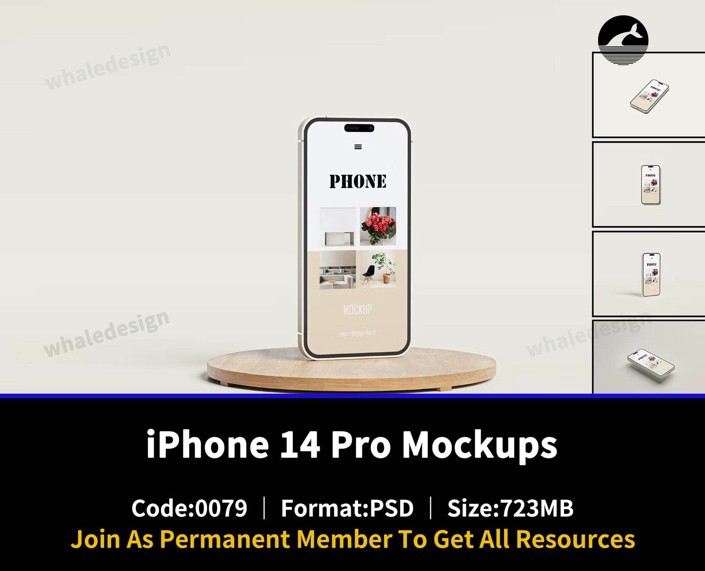 79iPhone 14 Pro Mockups - whaledesign