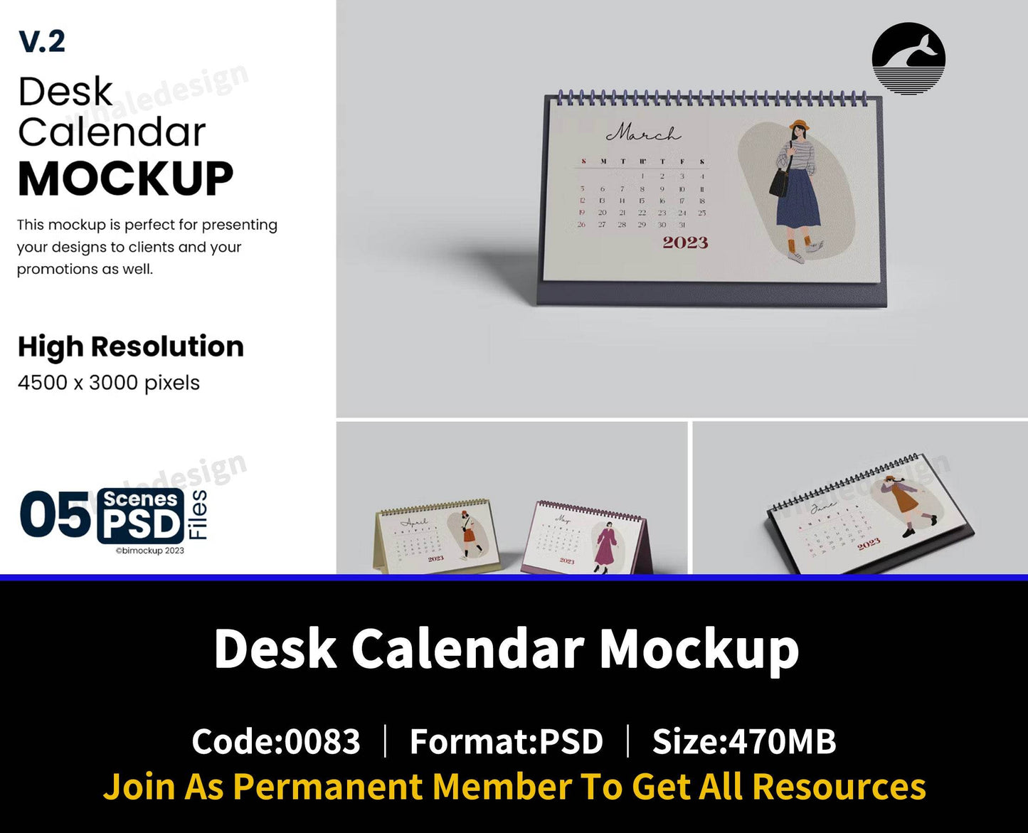 83Desk Calendar Mockup V.2 - whaledesign