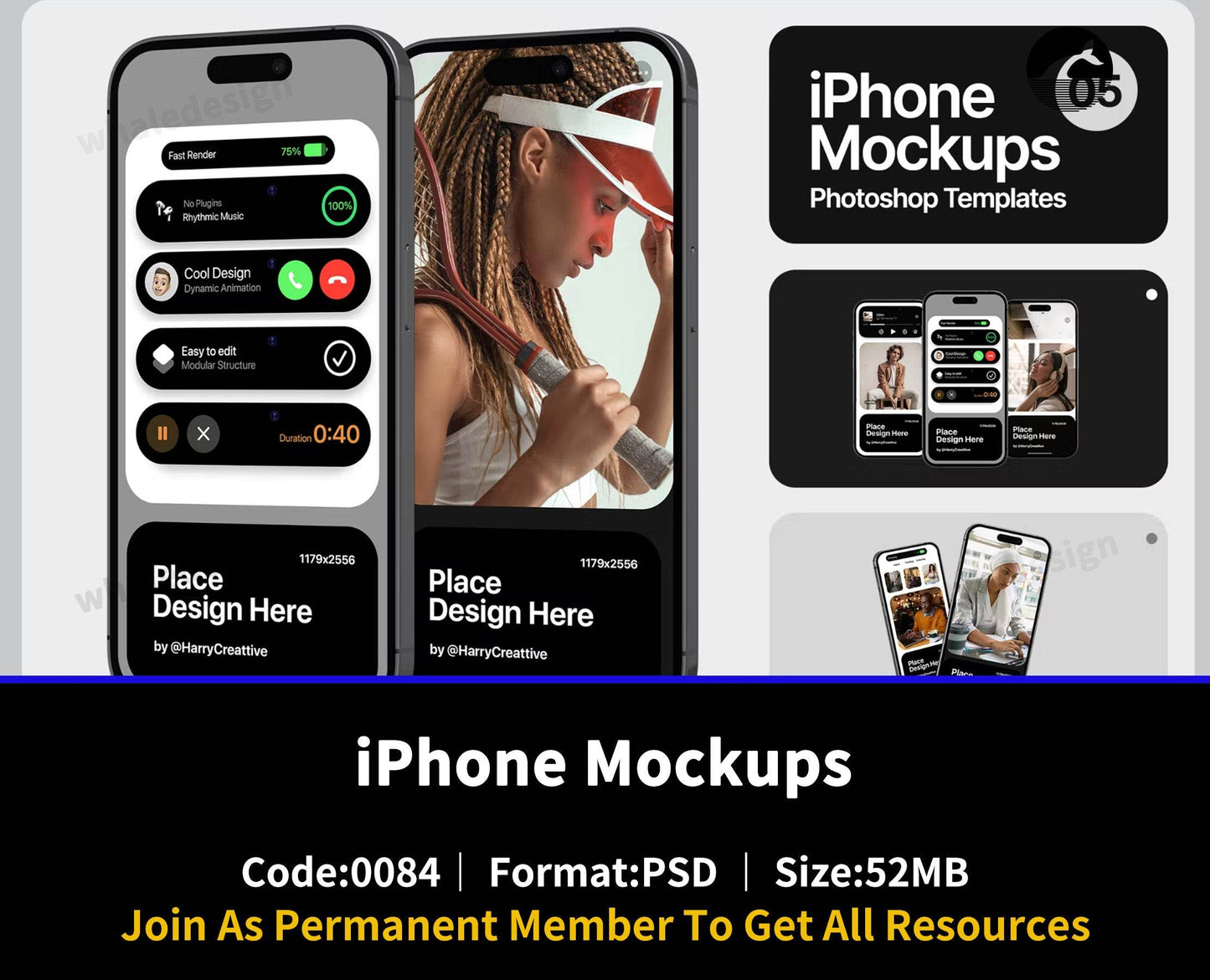 84iPhone Mockups - whaledesign