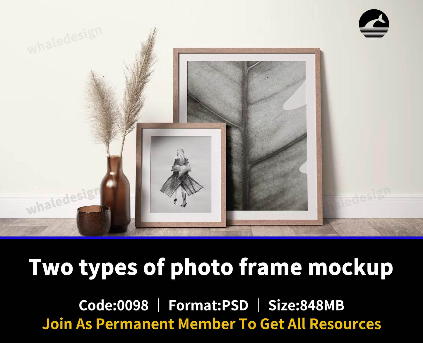 98Two types of photo frame mockup - whaledesign