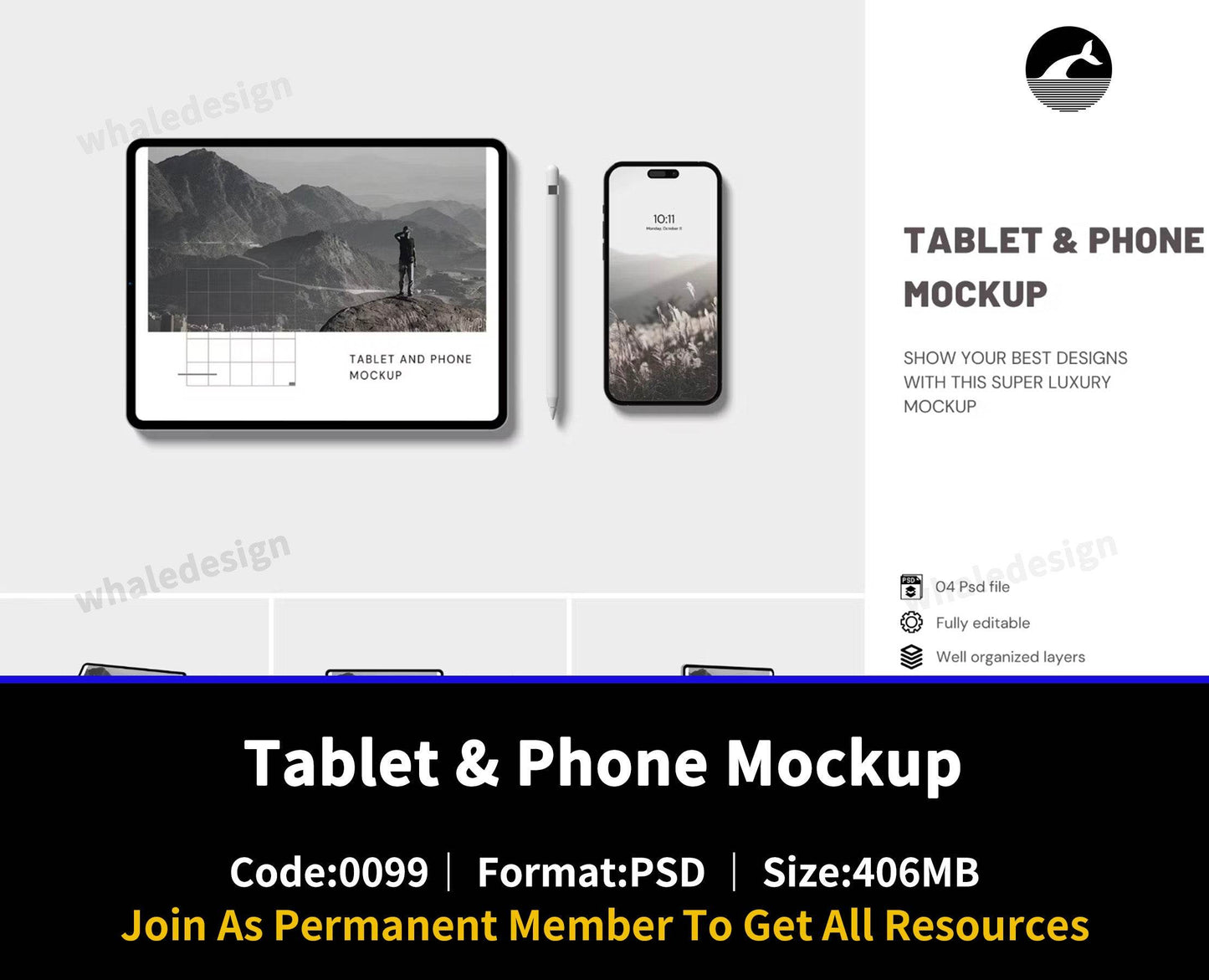 99Tablet & Phone Mockup - whaledesign