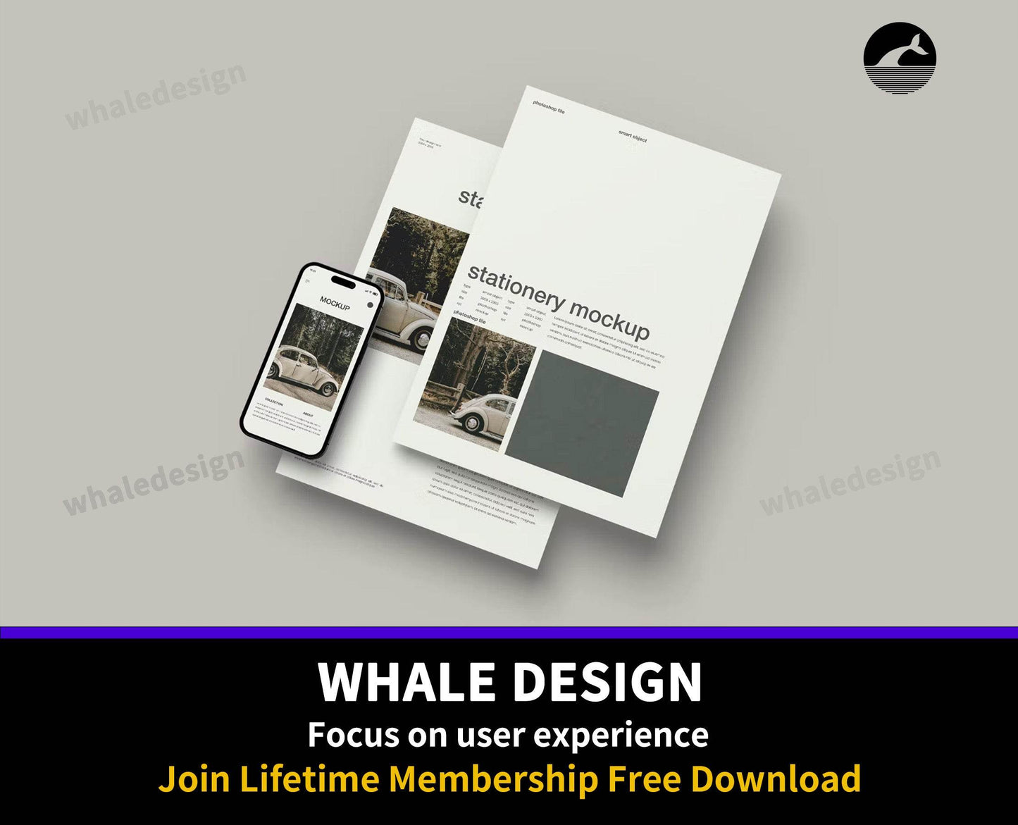 333Stationery Mockups - whaledesign