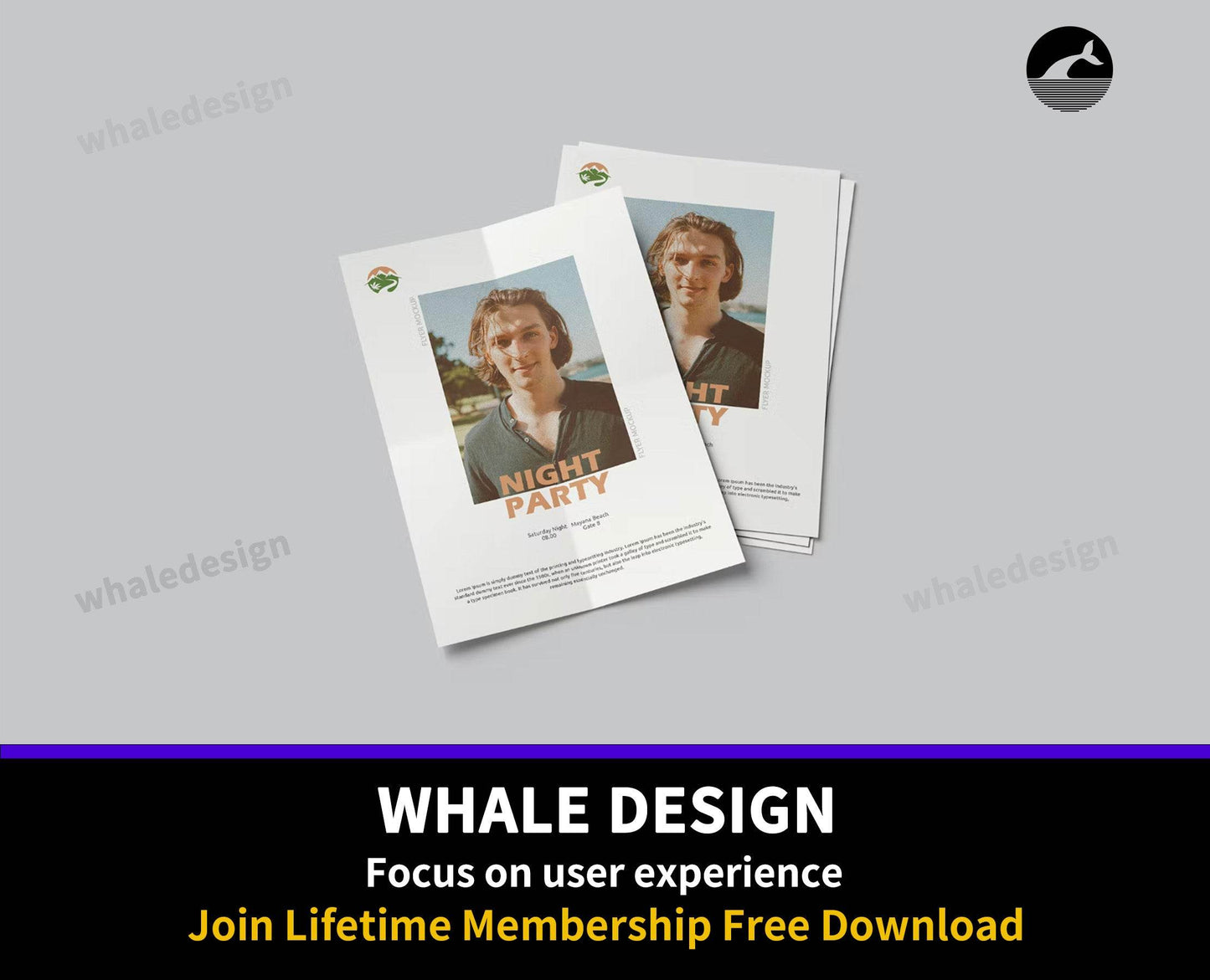 340A4 Flyer Mockup - whaledesign