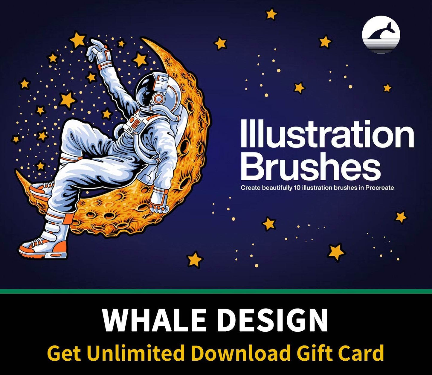 600 10 Illustration Brushes Procreate - whaledesign