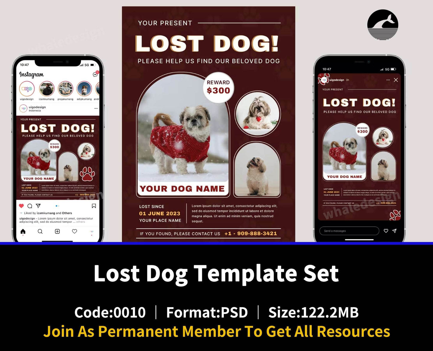 10Lost Dog Template Set - whaledesign