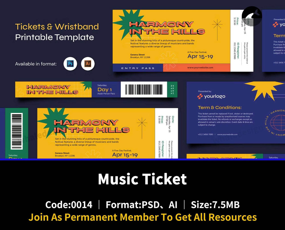 14Music Ticket - whaledesign