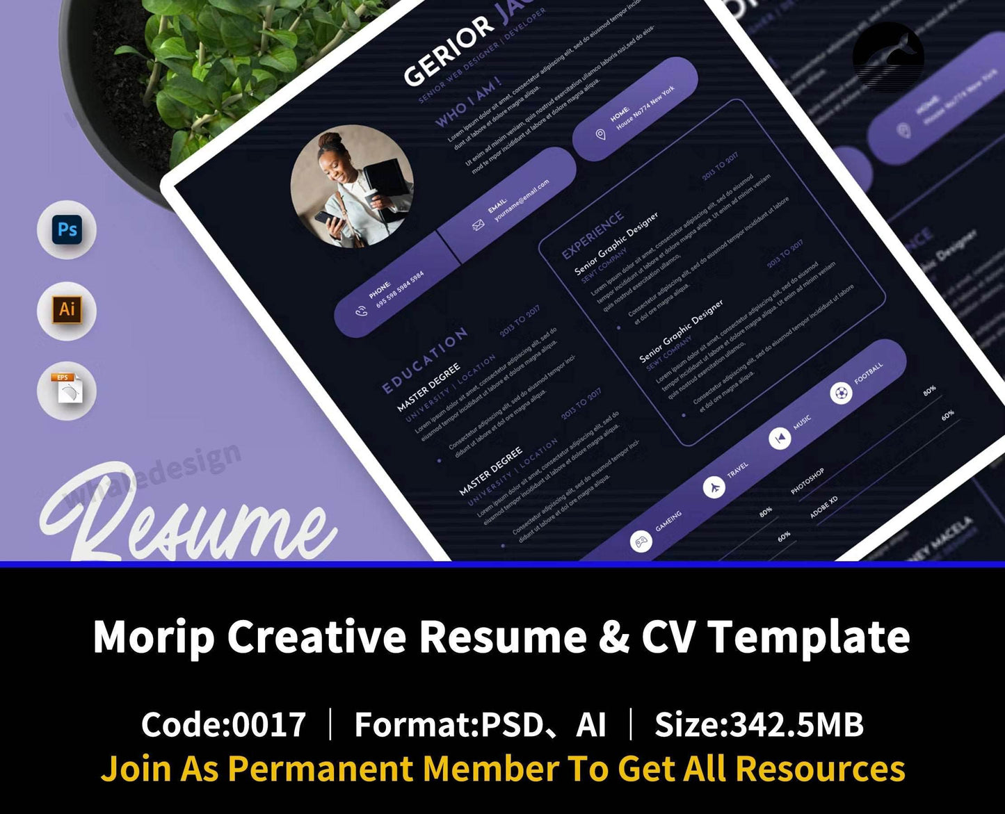 17Morip Creative Resume & CV Template - whaledesign
