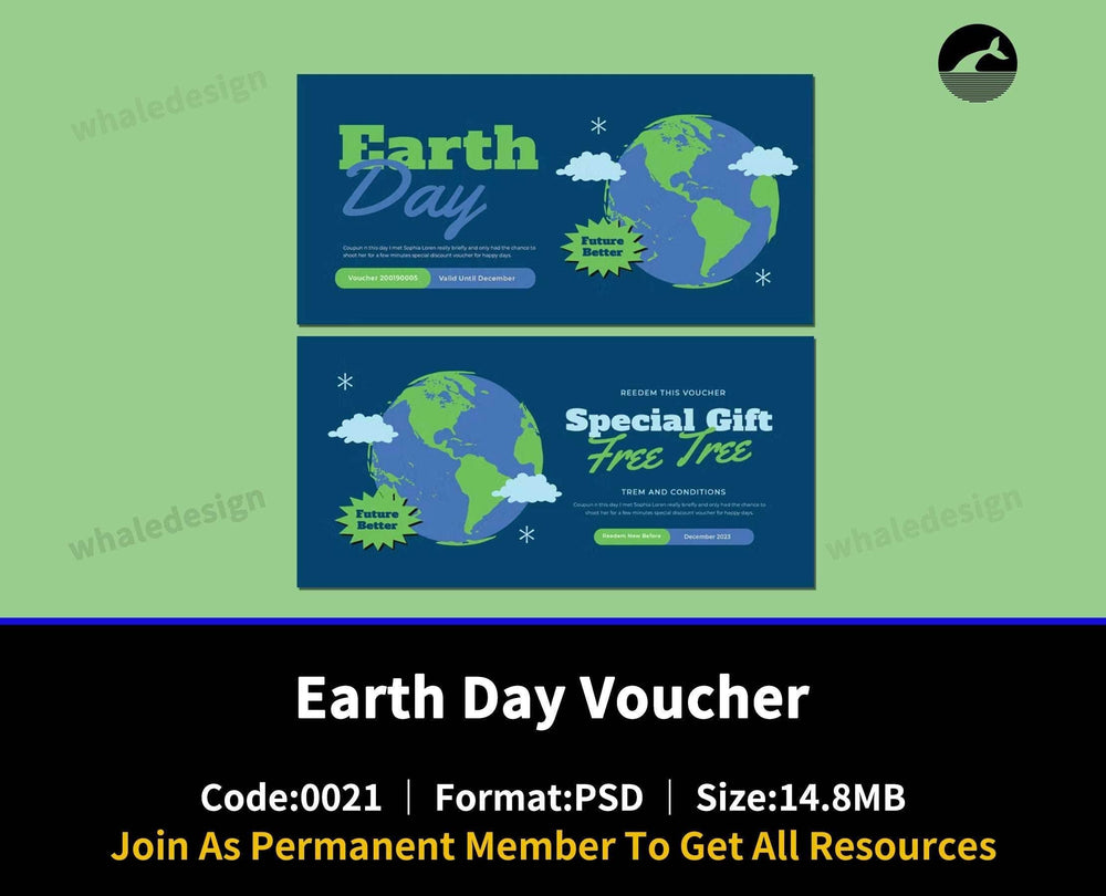 21Earth Day Voucher - whaledesign