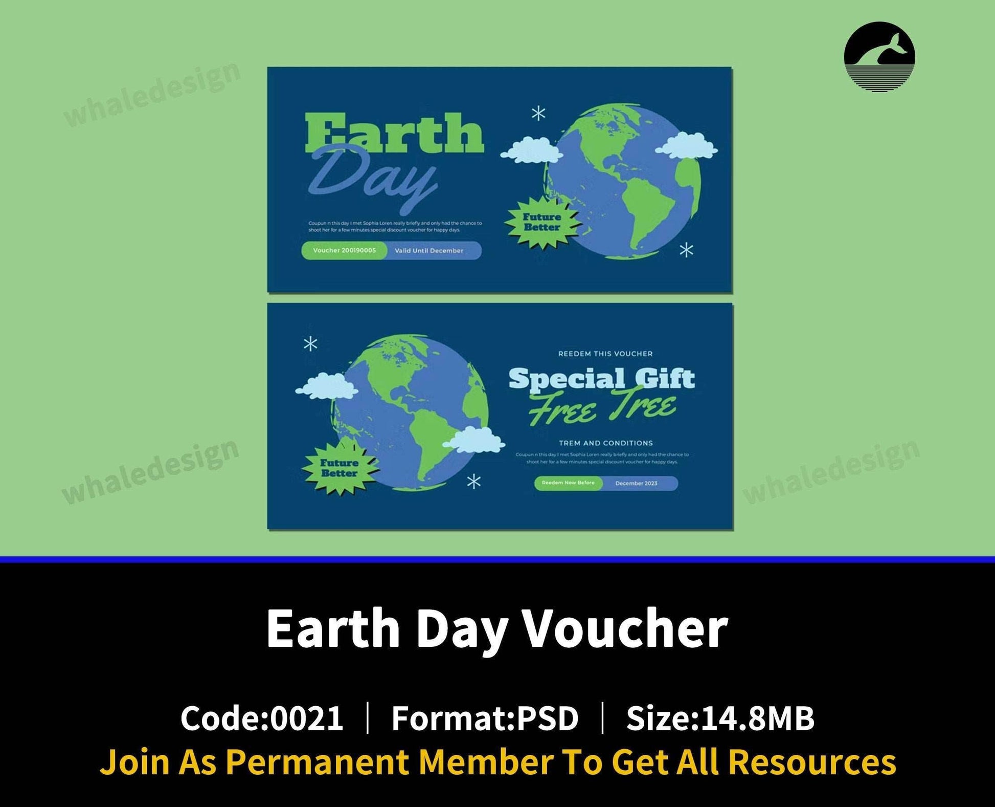 21Earth Day Voucher - whaledesign