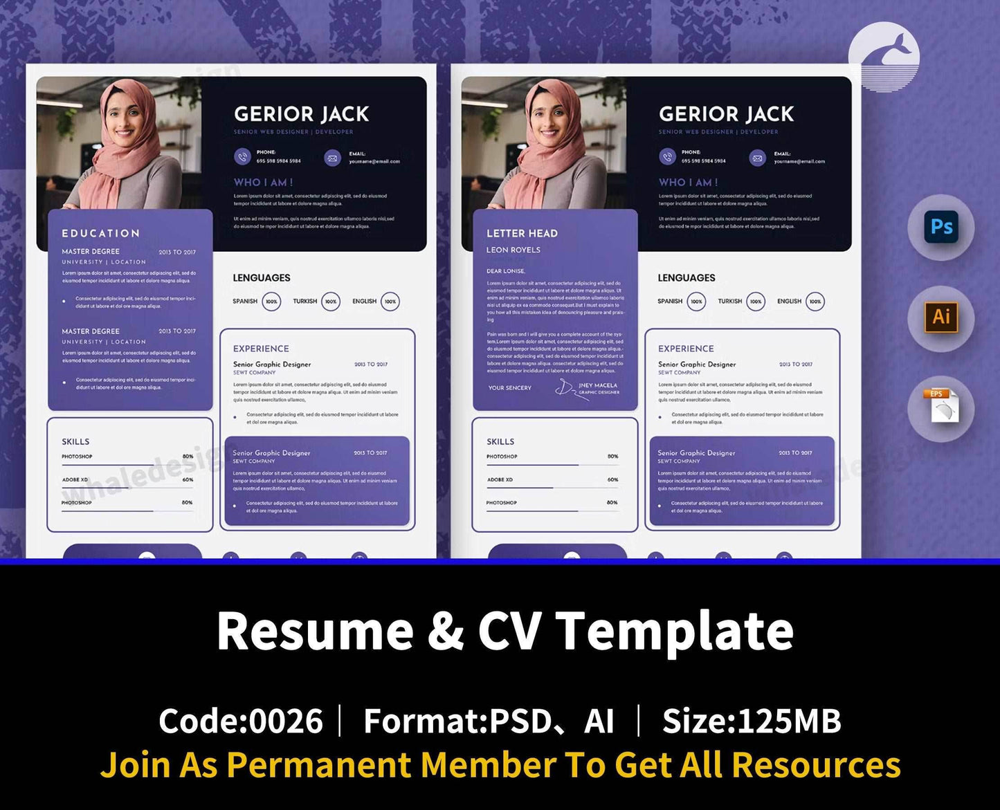 26Mextic Creative Resume & CV Template - whaledesign