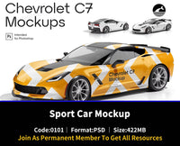 101Sport Car Mockup (Corvette C7) - whaledesign