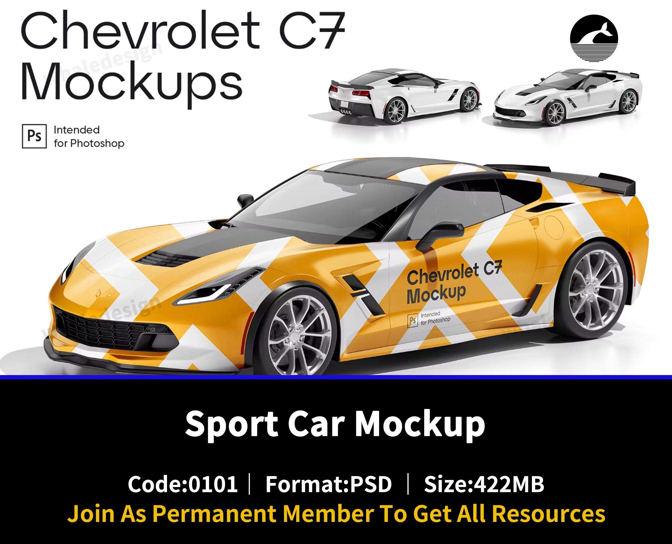 101Sport Car Mockup (Corvette C7)