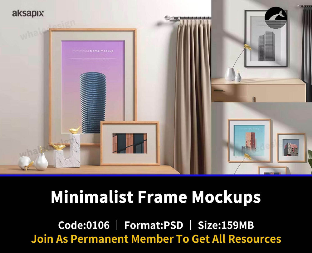 106Minimalist Frame Mockups 2 - whaledesign