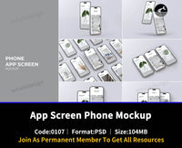 107App Screen Phone Mockup - whaledesign