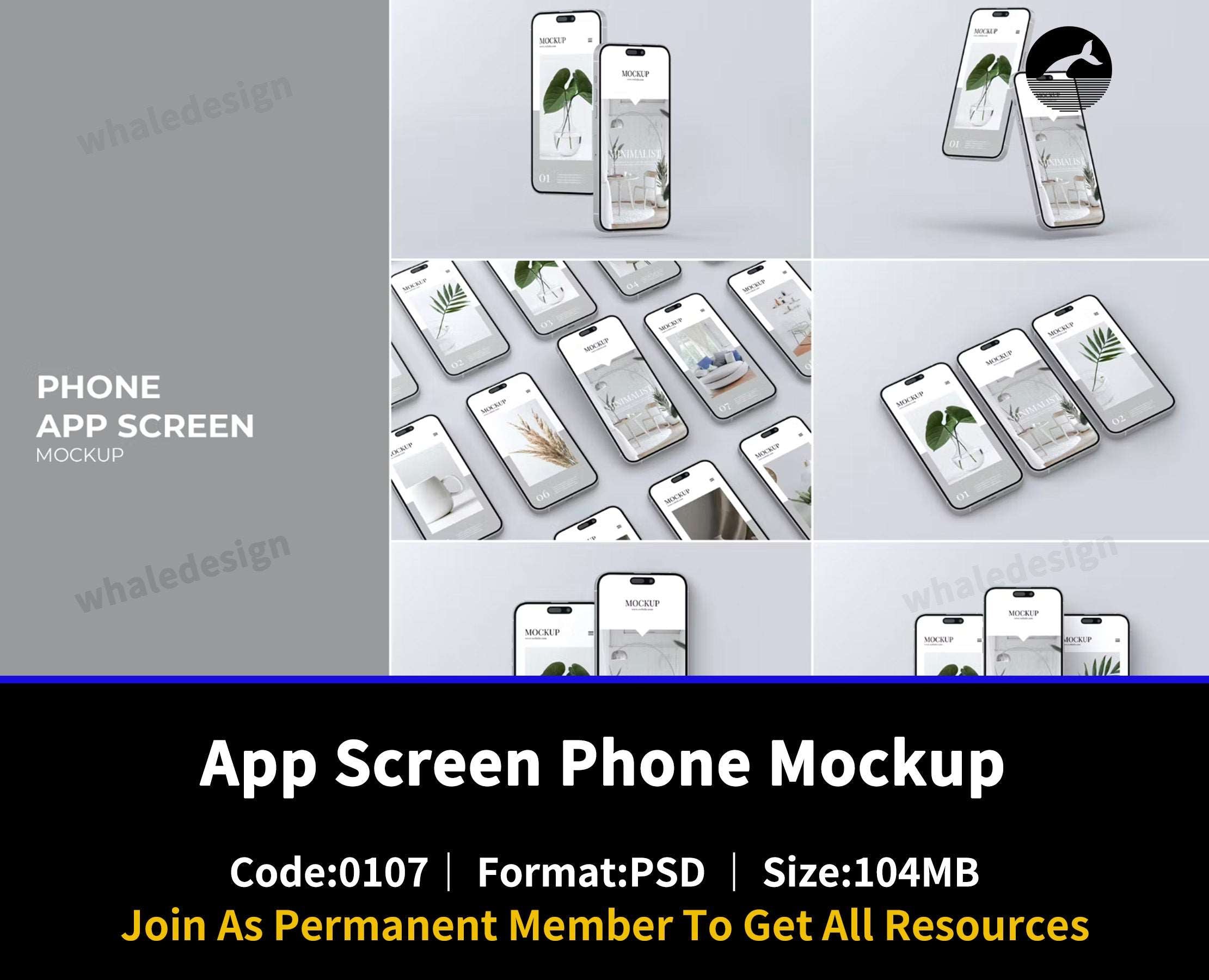 107App Screen Phone Mockup