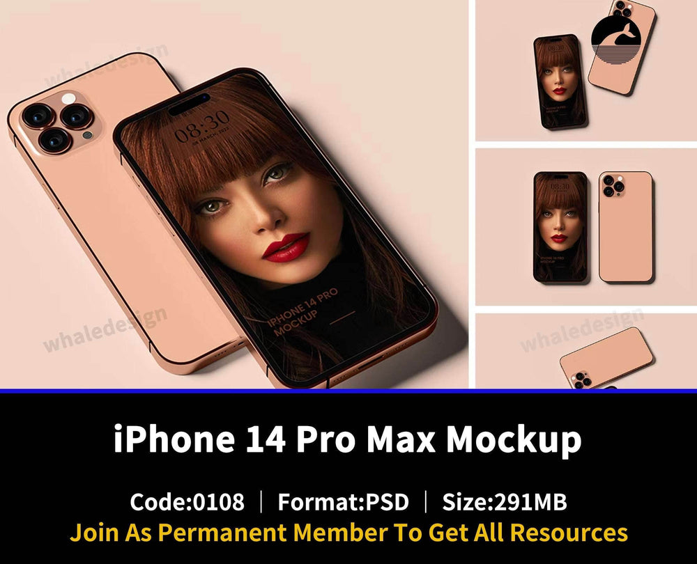 108iPhone 14 Pro Max Mockup - whaledesign