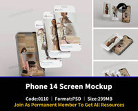 110Phone 14 Screen Mockup - whaledesign