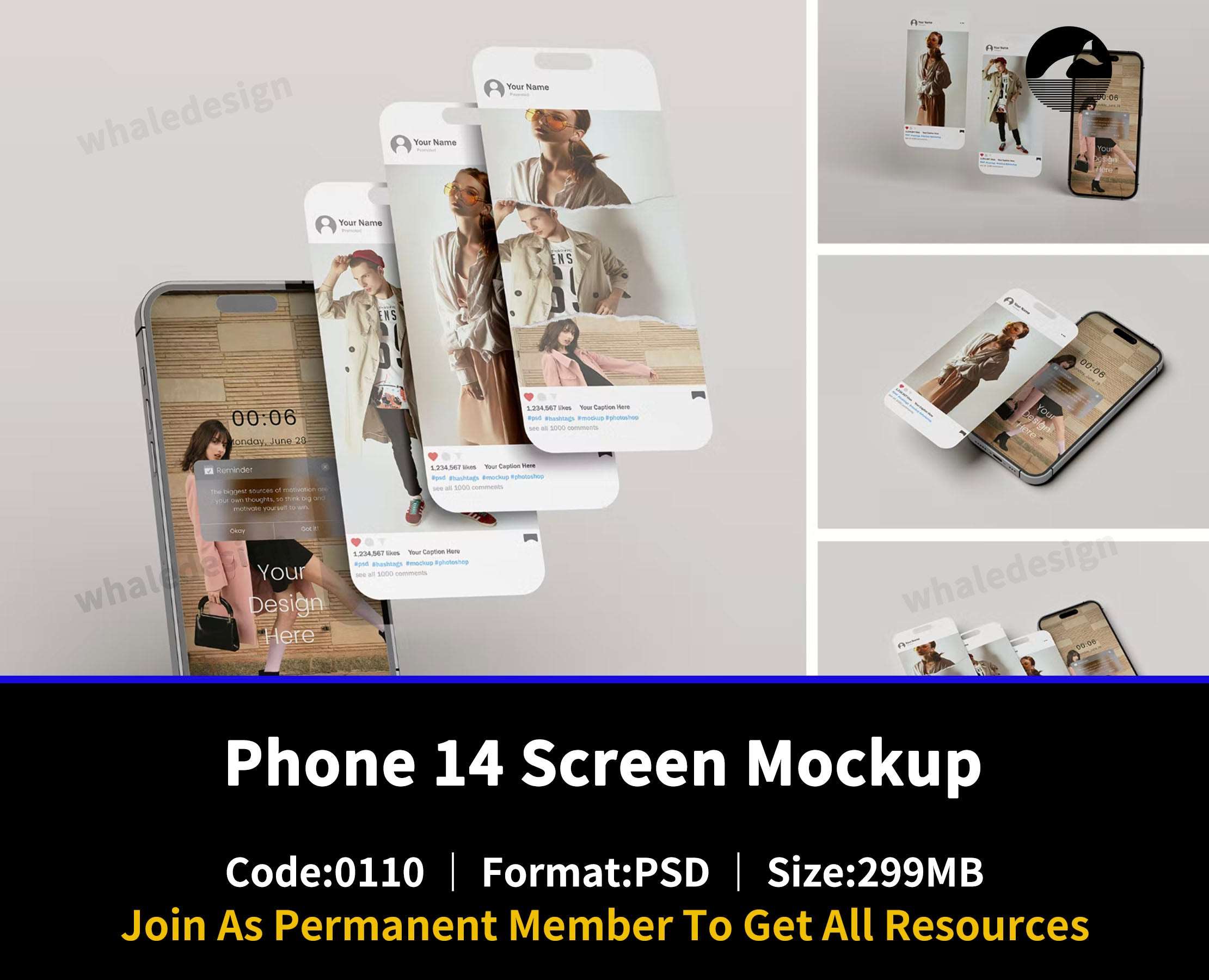 110Phone 14 Screen Mockup