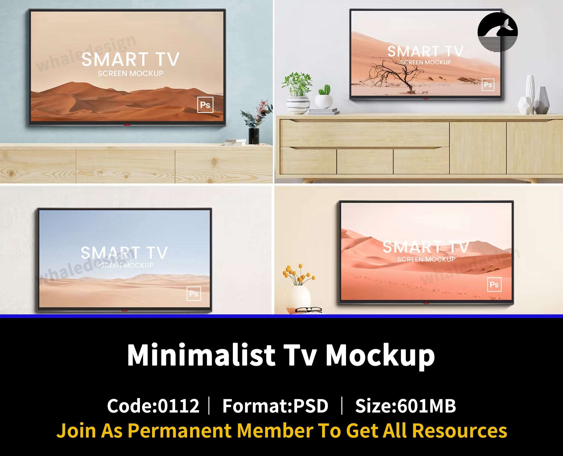 112Minimalist Tv Mockup