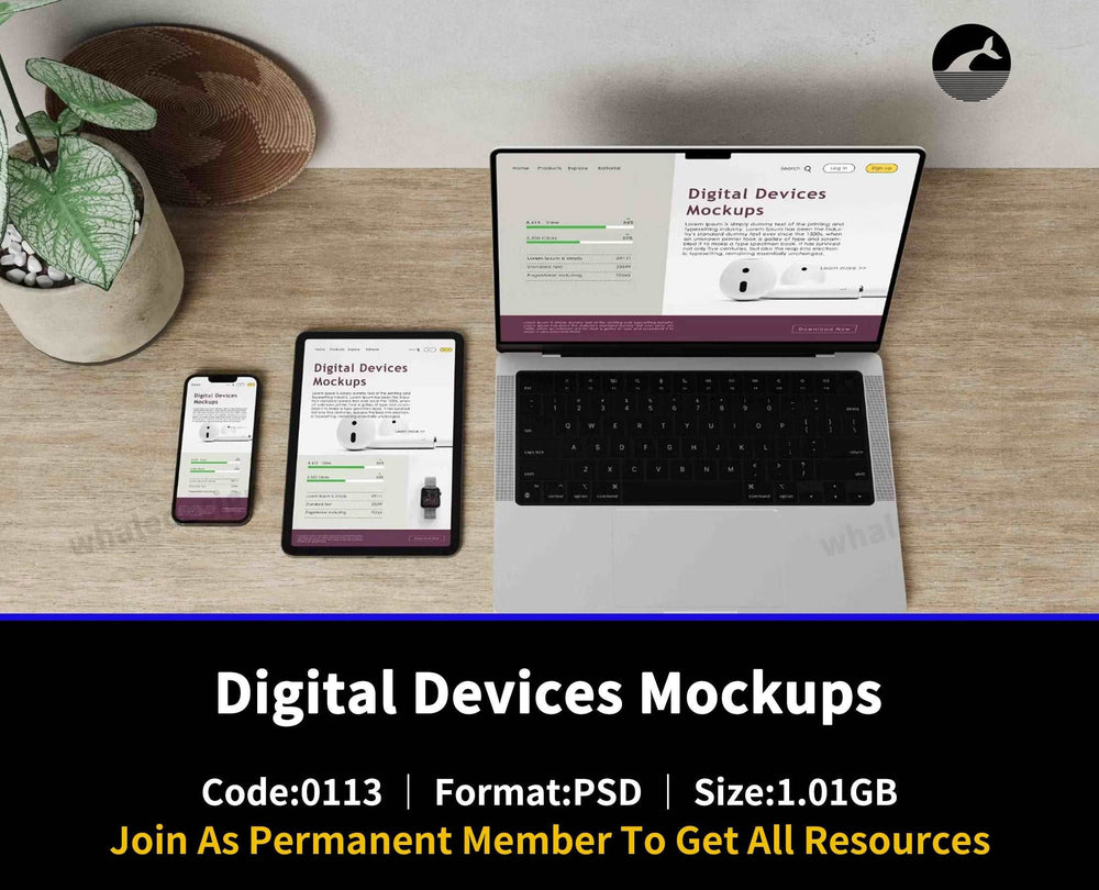 113Digital Devices Mockups - whaledesign