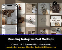 116Branding Instagram Post Mockups - whaledesign