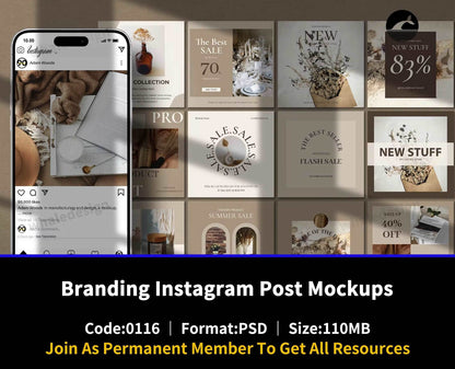 116Branding Instagram Post Mockups - whaledesign