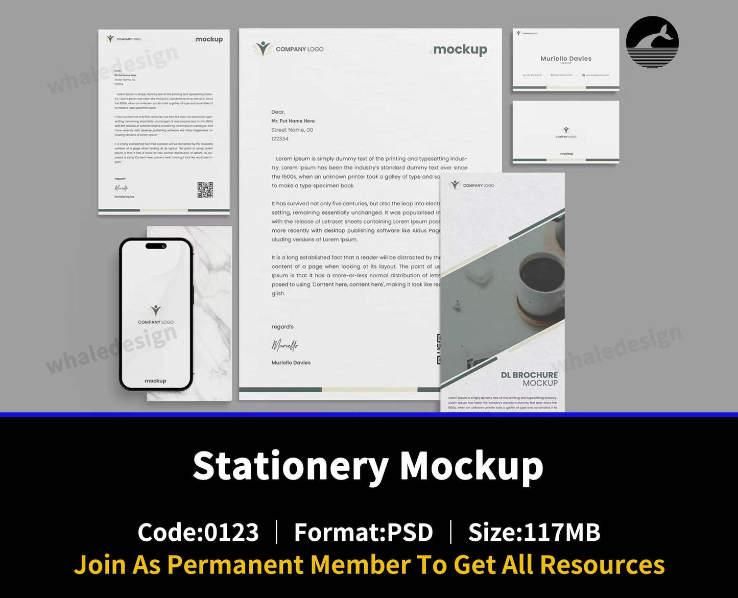 123Stationery Mockup - whaledesign