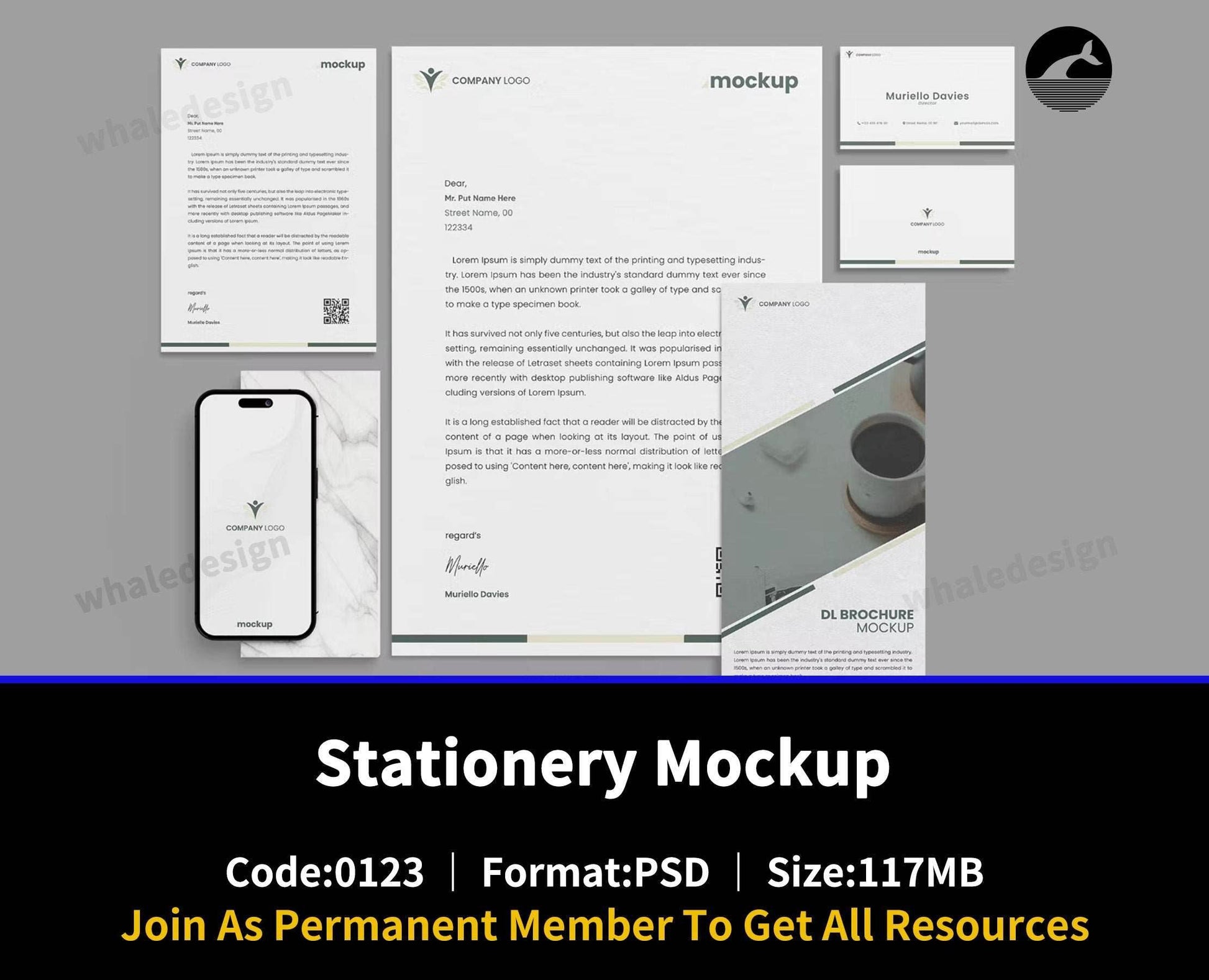 123Stationery Mockup - whaledesign