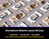 125Smartphone Website Layout Mockup - whaledesign