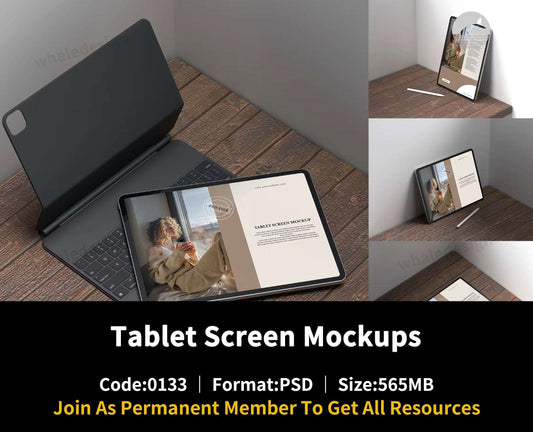 133Tablet Screen Mockups